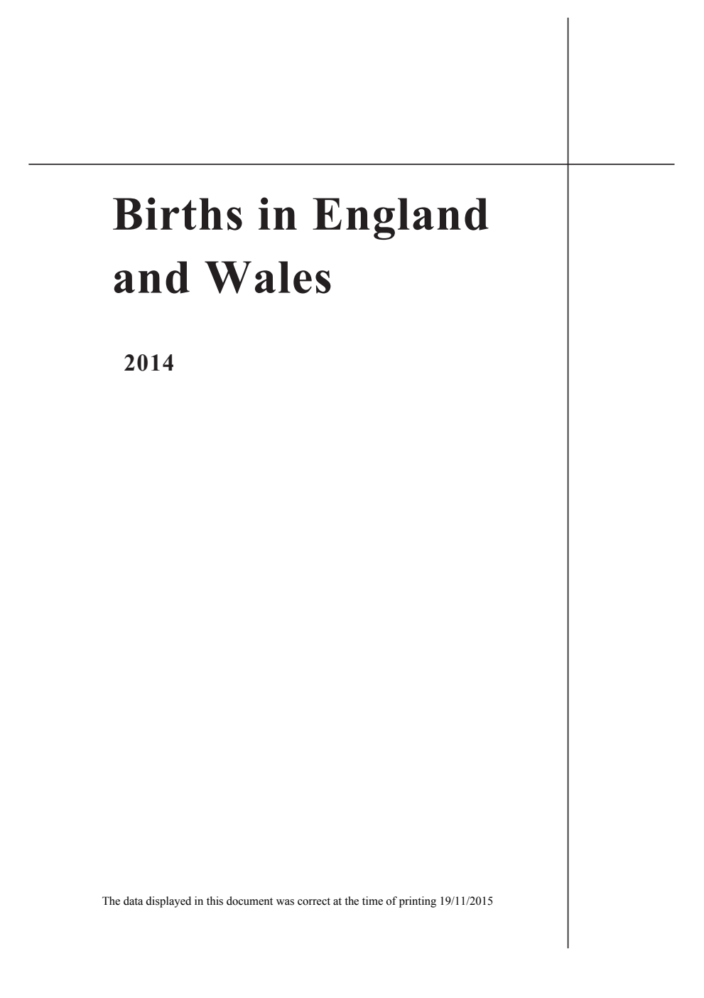 Births in England and Wales 2014