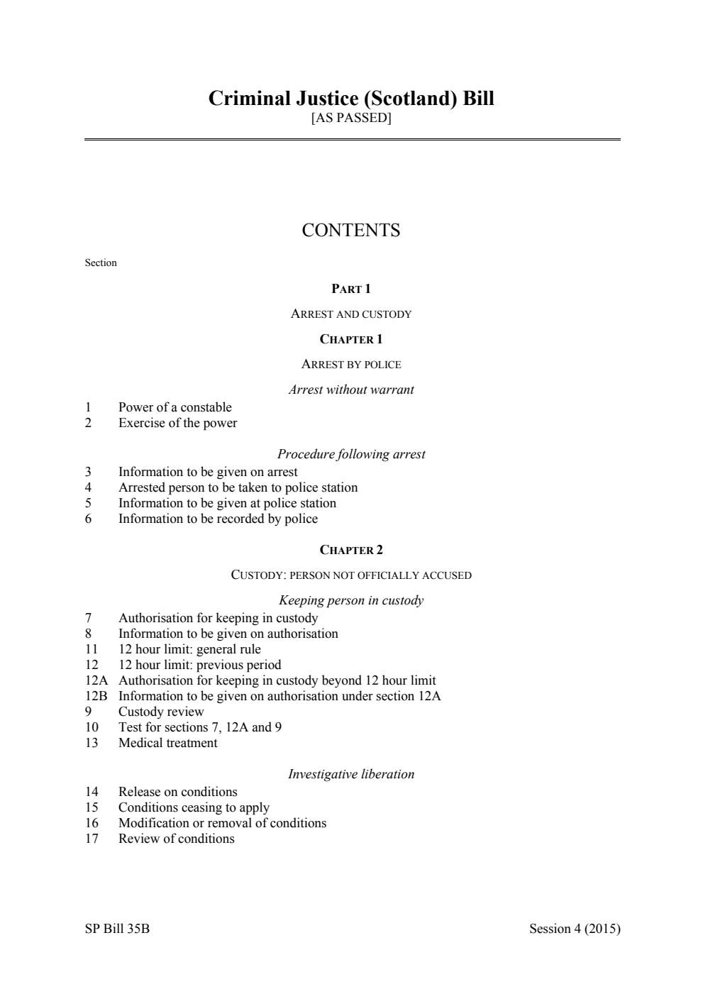 Criminal Justice (Scotland) Bill [As passed]