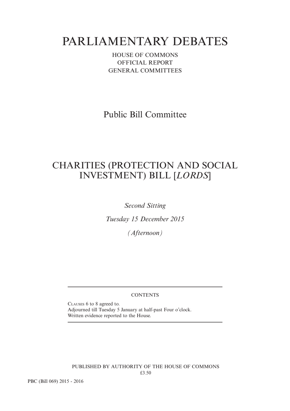 Charities (Protection and Social Investment) Public Bill Committee 2nd Sitting 15th December 2015 PM
