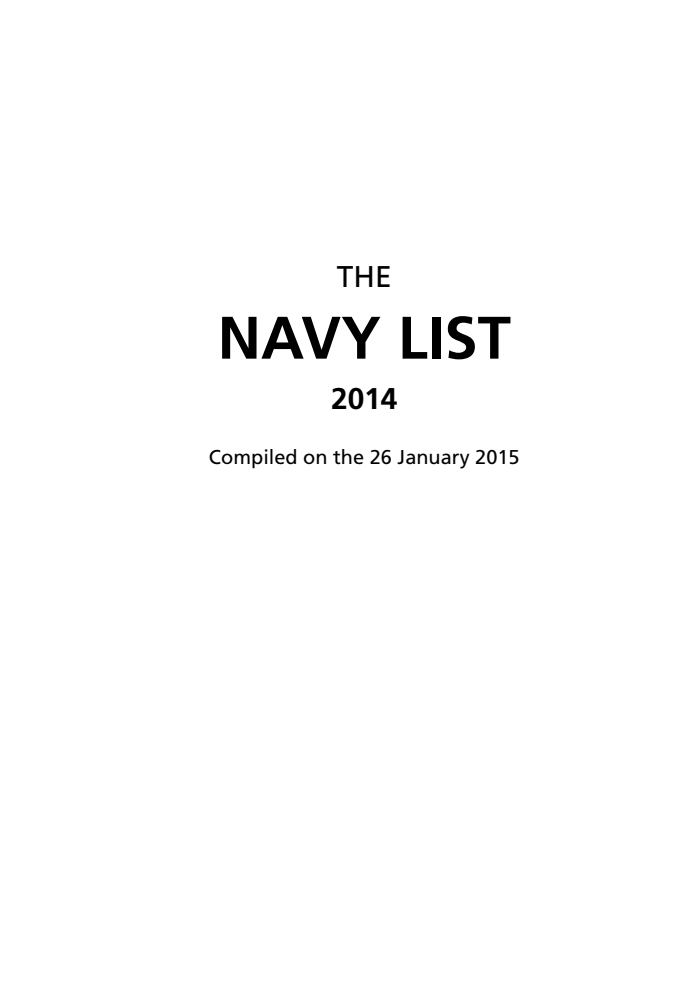 The Navy list 2014