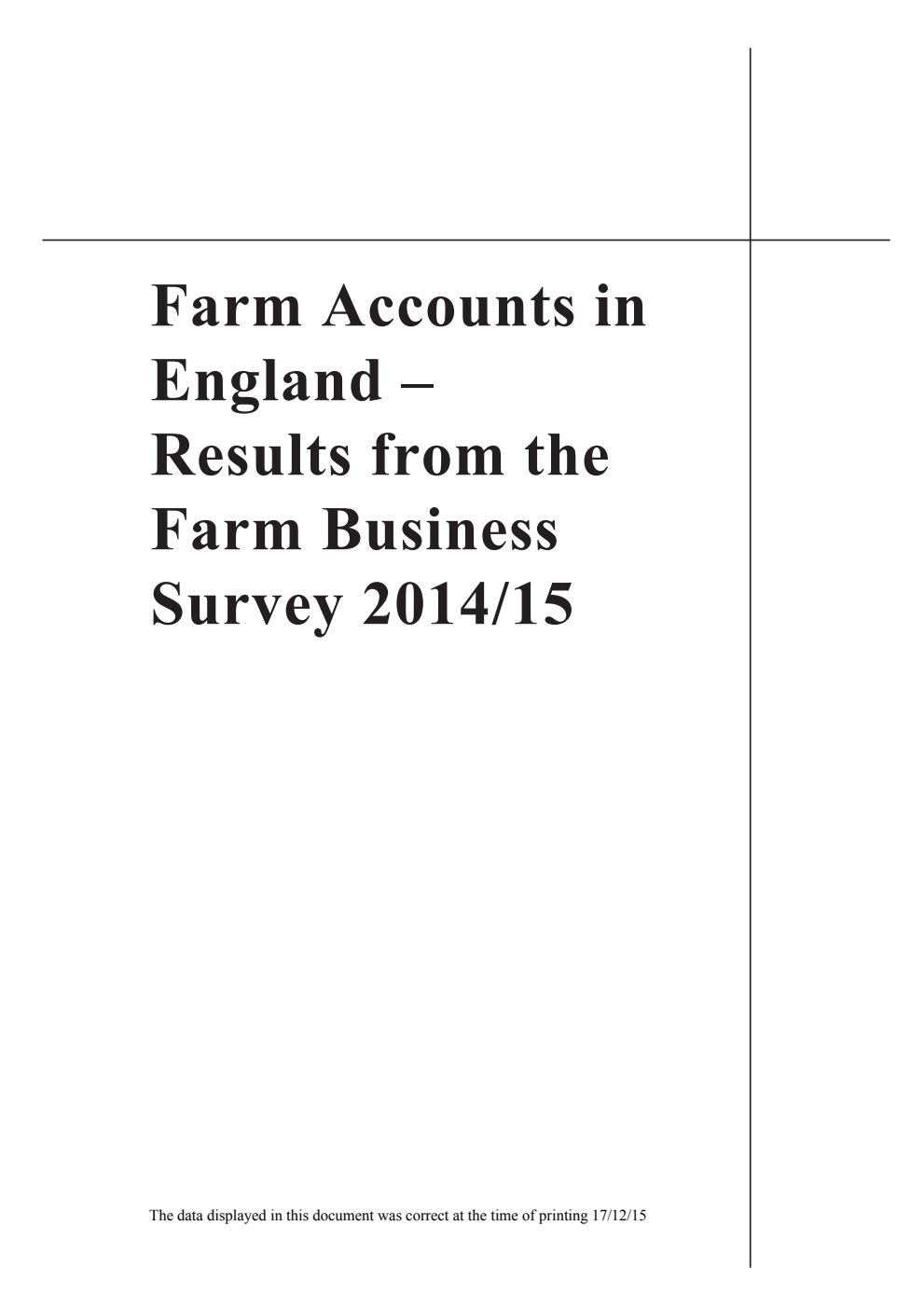 Farm Accounts in England 2014/15