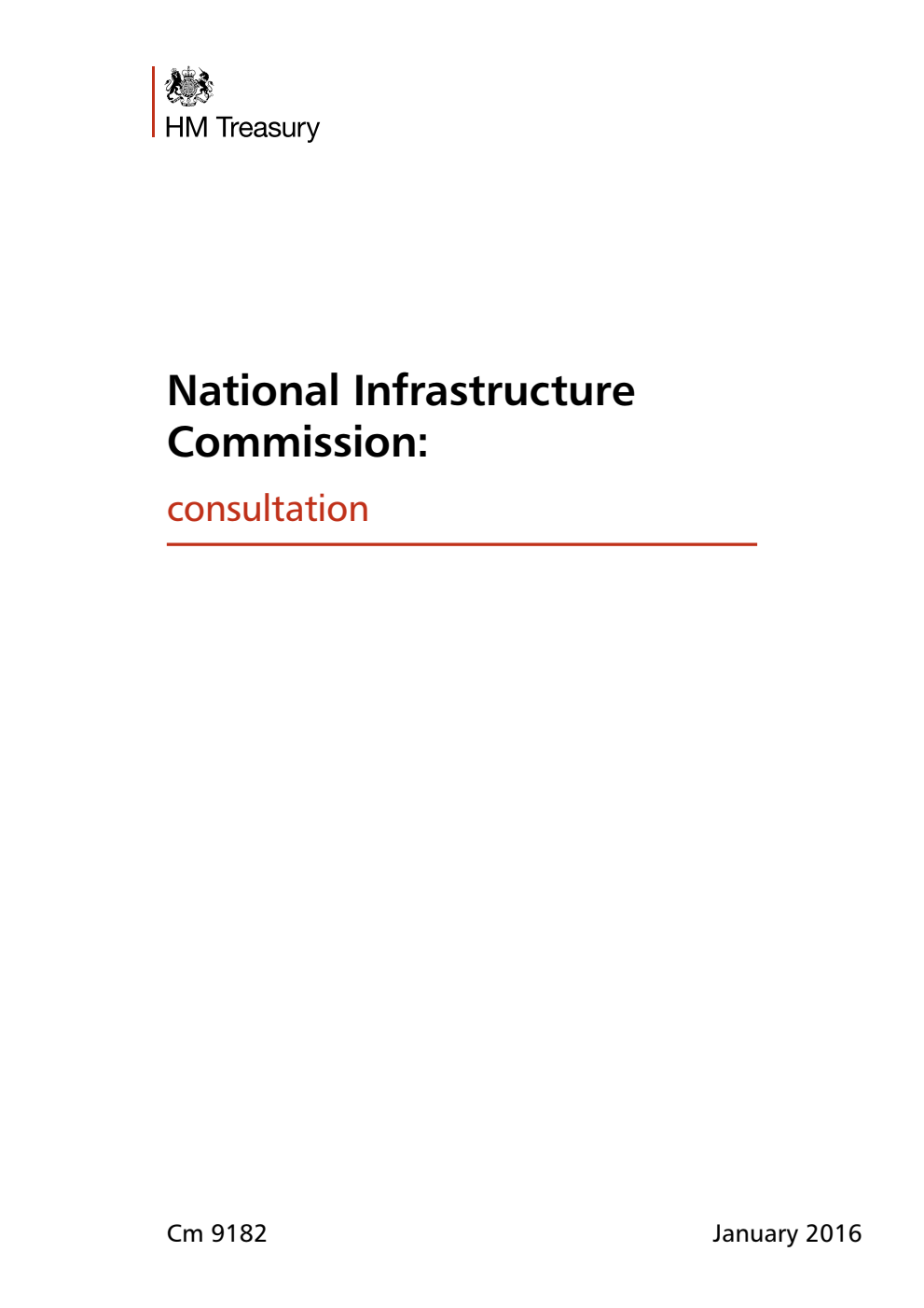 National Infrastructure Commission: Consultation