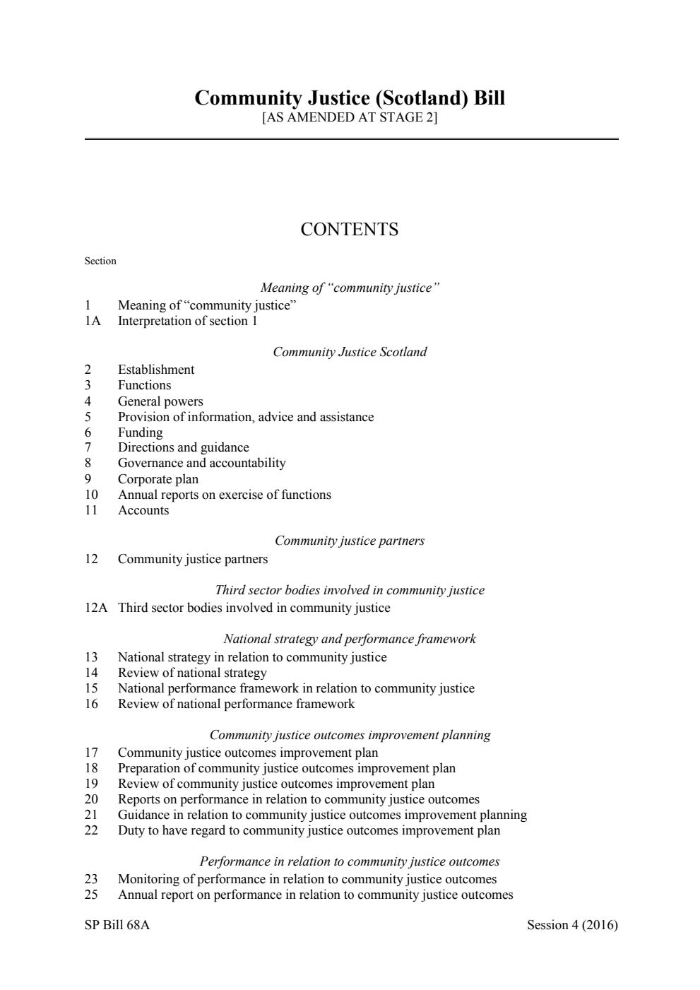 Community Justice (Scotland) Bill [As Amended at Stage 2]