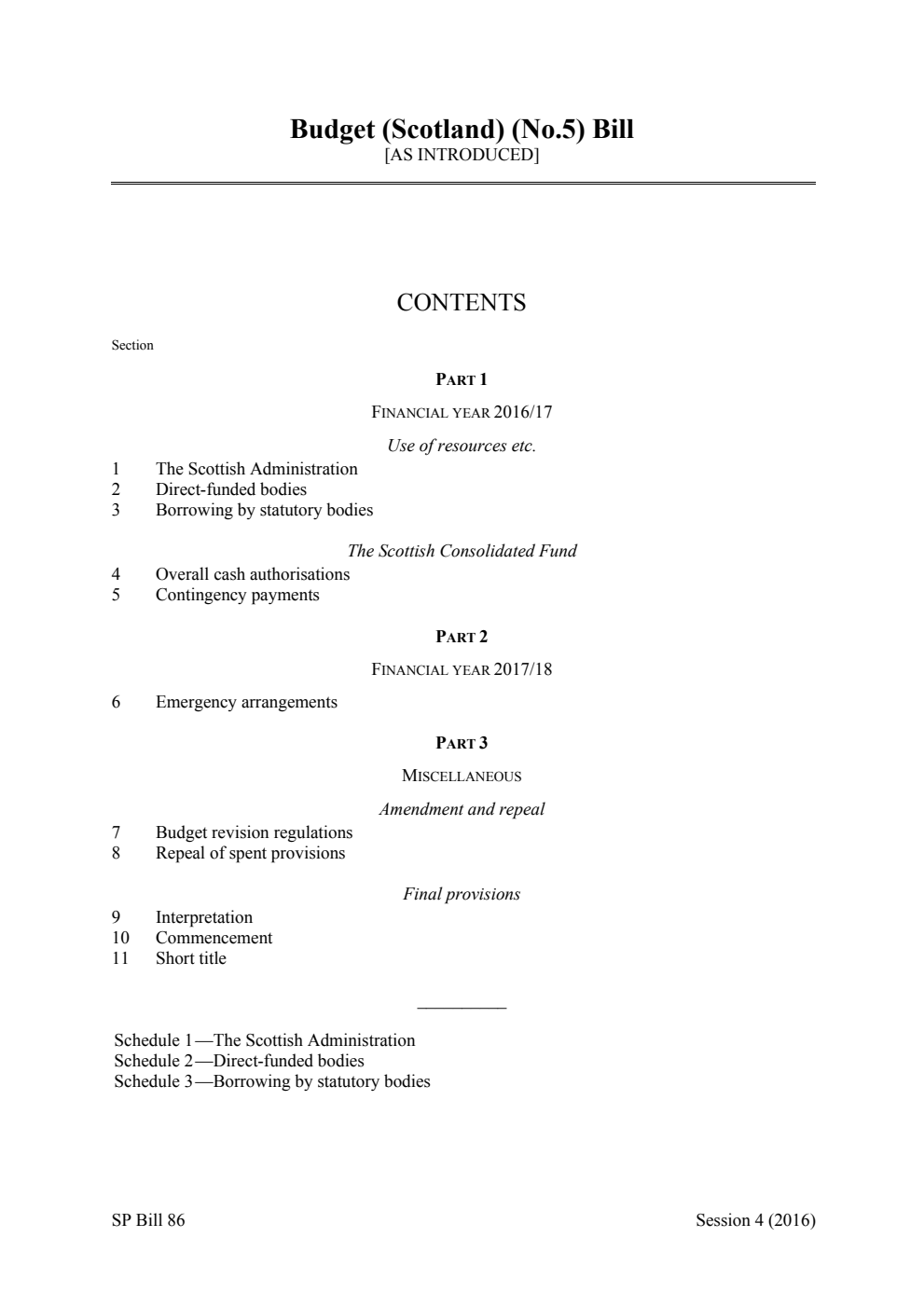 Budget (Scotland) (No.5) Bill [as introduced]