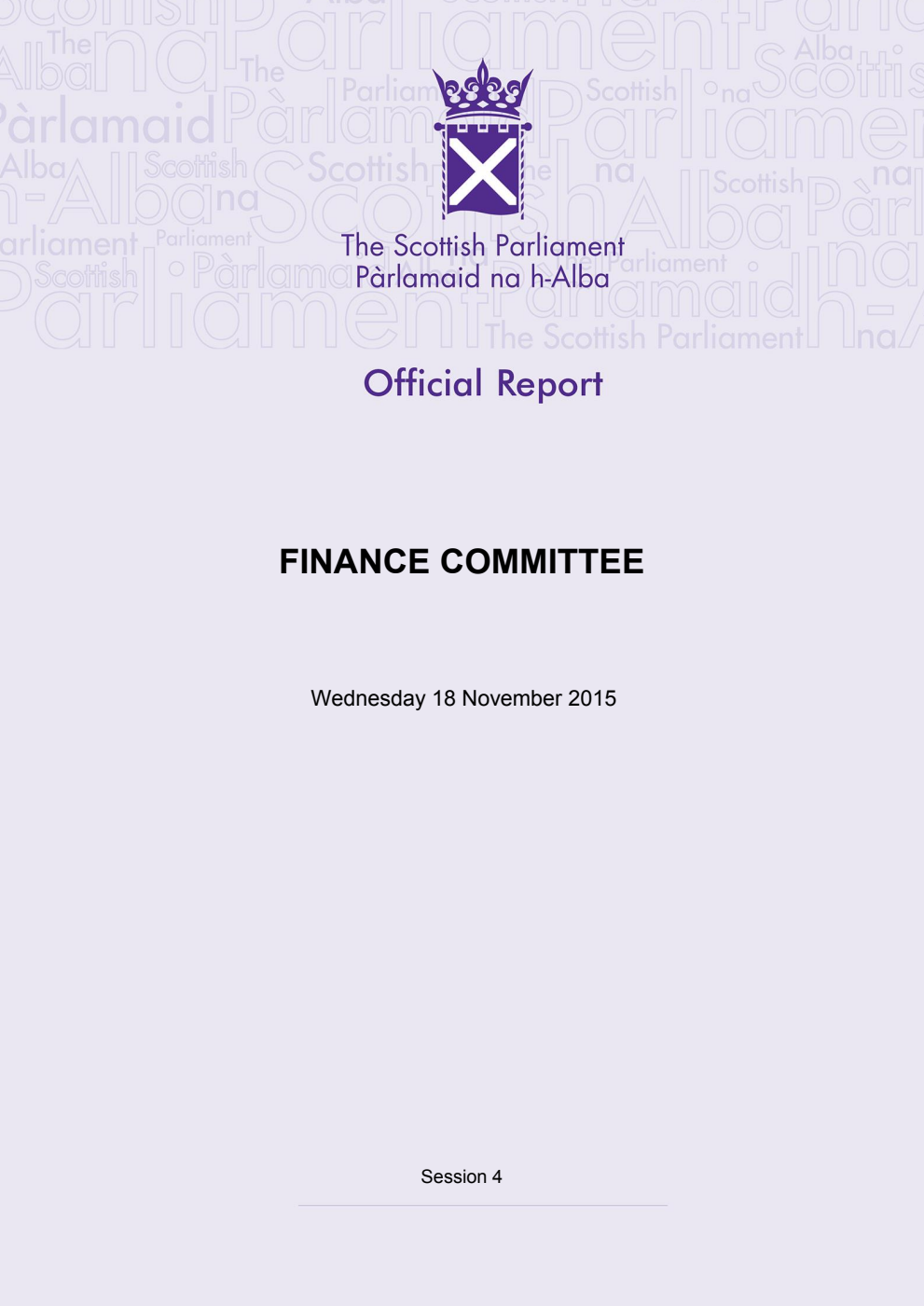 Finance Committee 29th Meeting 2015, 18 November 2015 [Final]