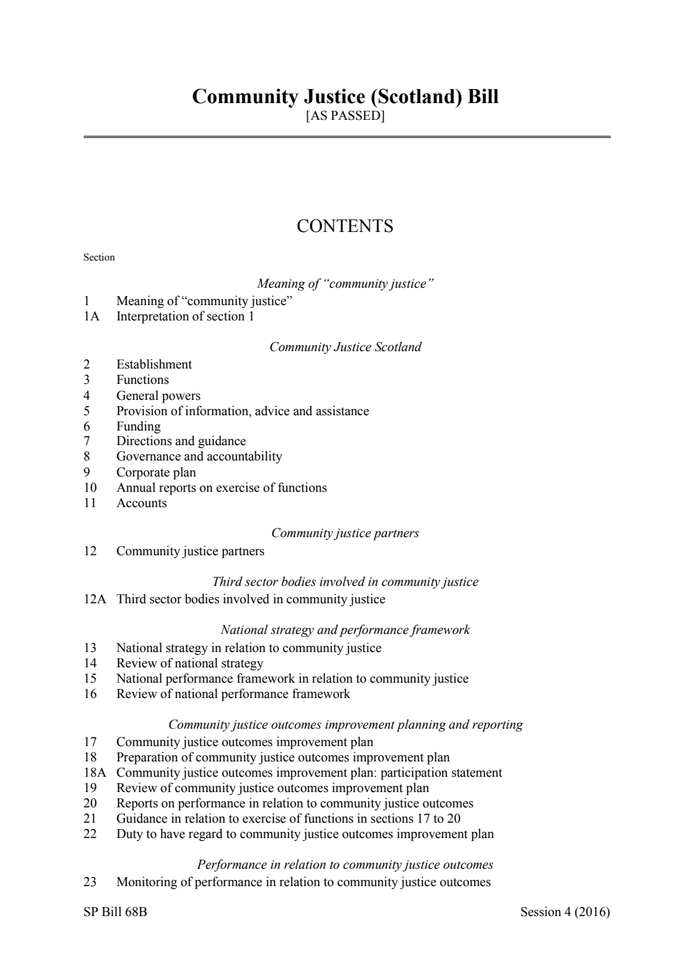 Community Justice (Scotland) Bill [As passed]