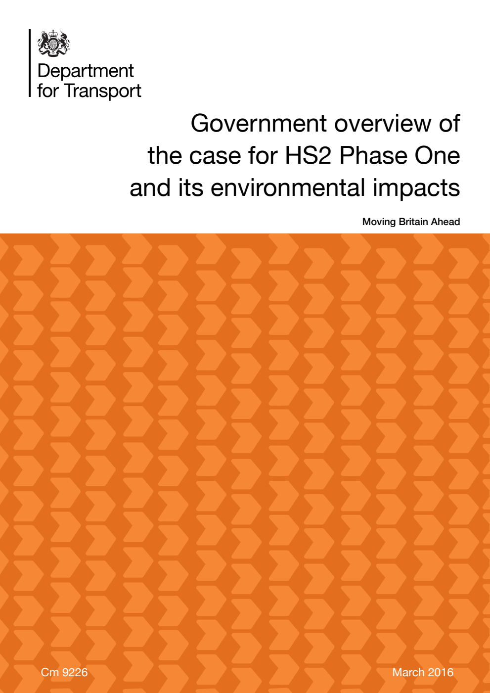 Government overview of the case for HS2 Phase One and its environmental impacts