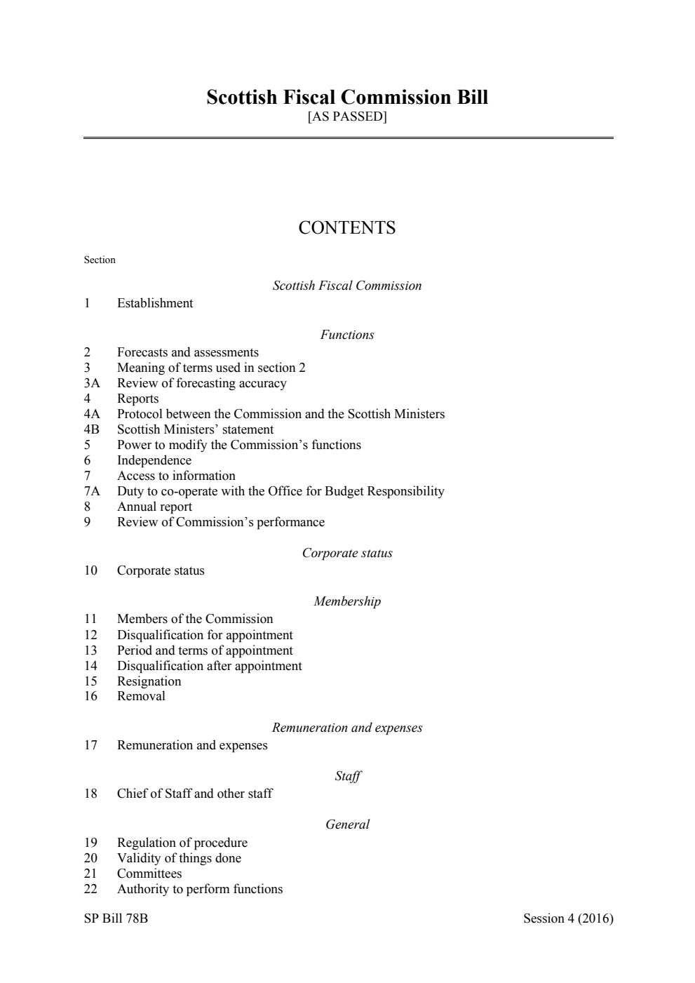 Scottish Fiscal Commission Bill [As passed]