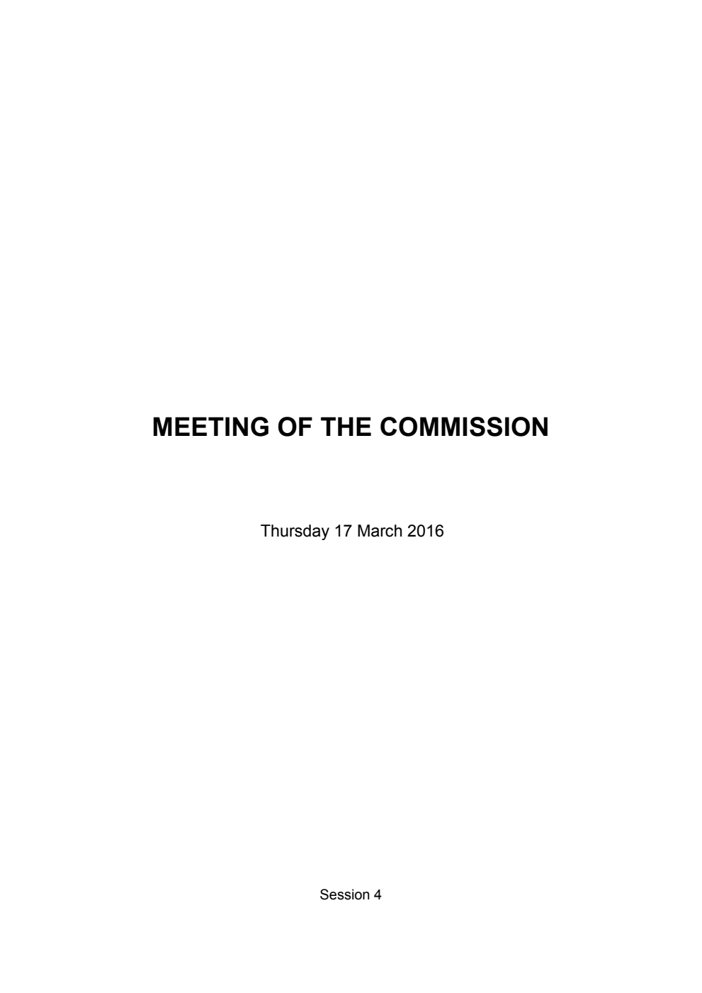 Scottish Commission for Public Audit Meeting of the Commission 2nd Meeting 2016, 17 March 2016