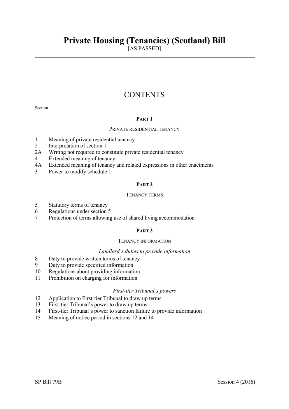 Private Housing (Tenancies) (Scotland) Bill [As passed]