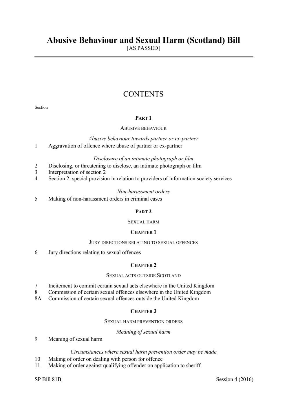 Abusive Behaviour and Sexual Harm (Scotland) Bill [As passed]