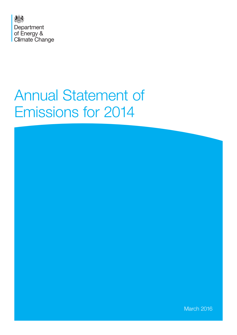 Annual Statement of Emissions for 2014