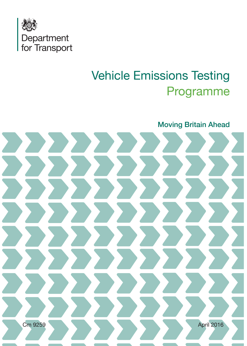 Vehicle Emissions Testing Programme. Moving Britain Ahead