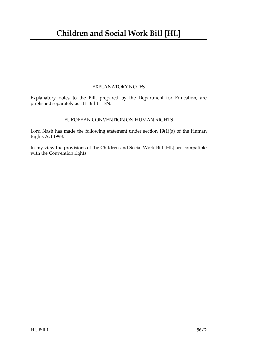 Children and Social Work Bill