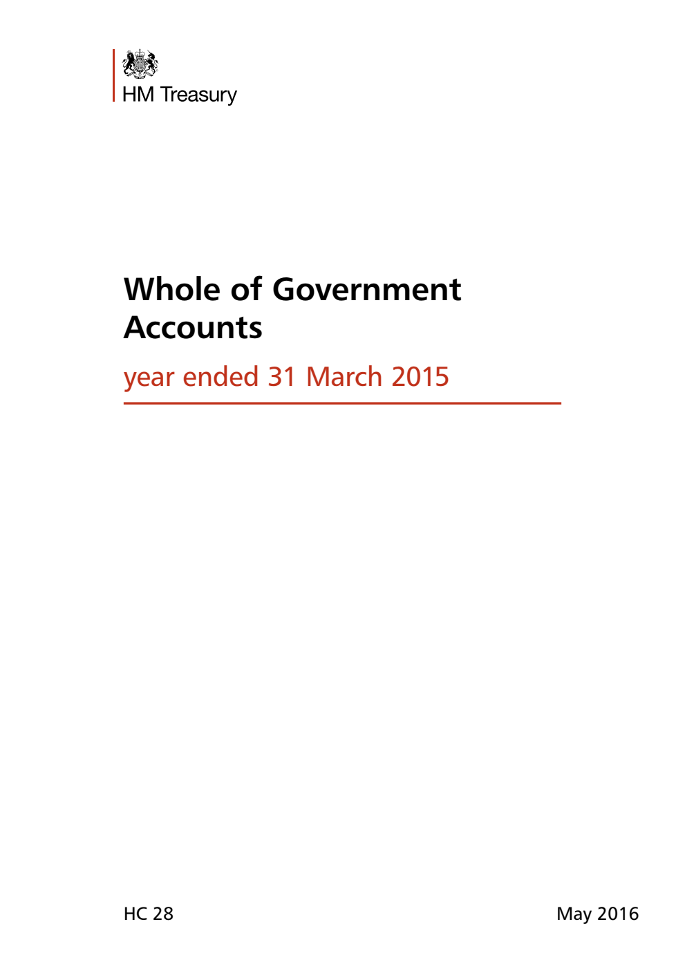 Whole of Government Accounts: year ended 31 March 2015