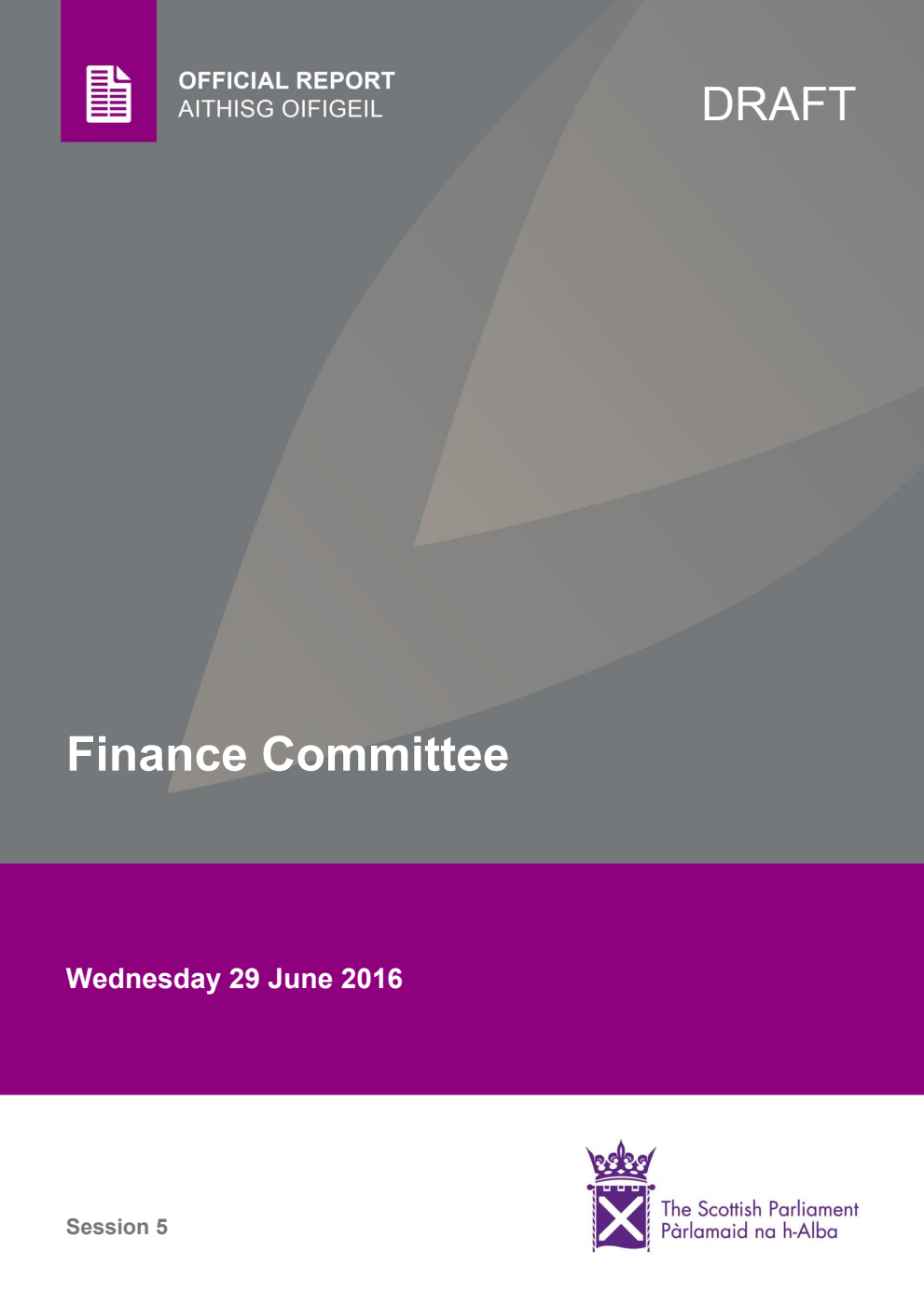 Finance Committee 2nd Meeting 2016, 29 June 2016 [Draft]
