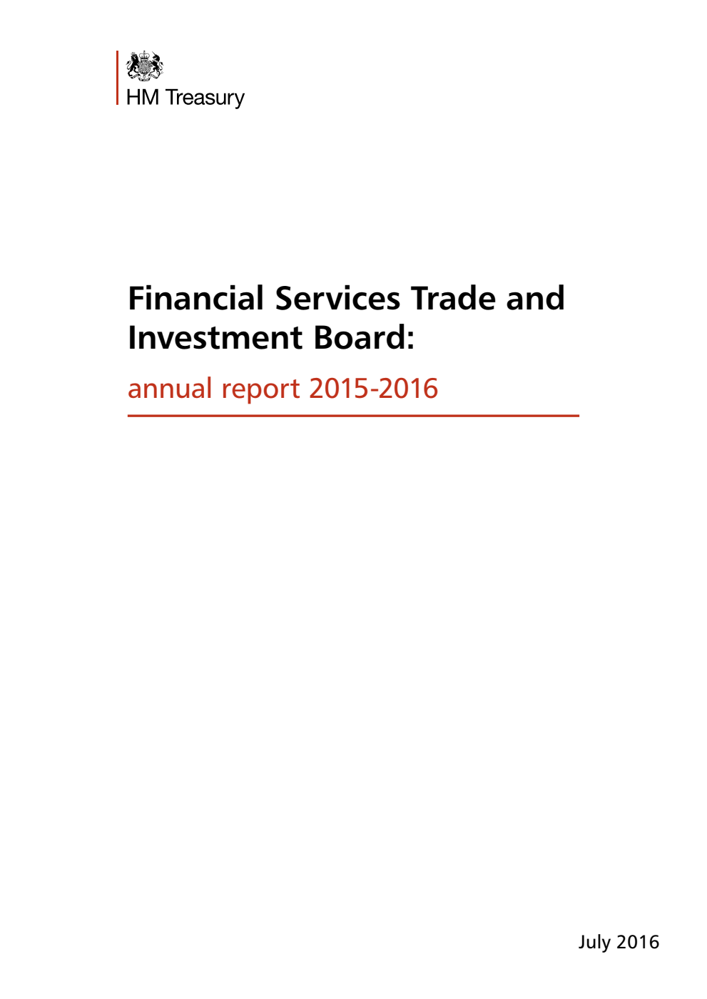 Financial Services Trade and Investment Board: annual report 2015-2016