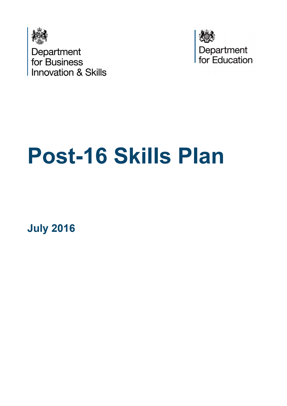 Post-16 Skills Plan