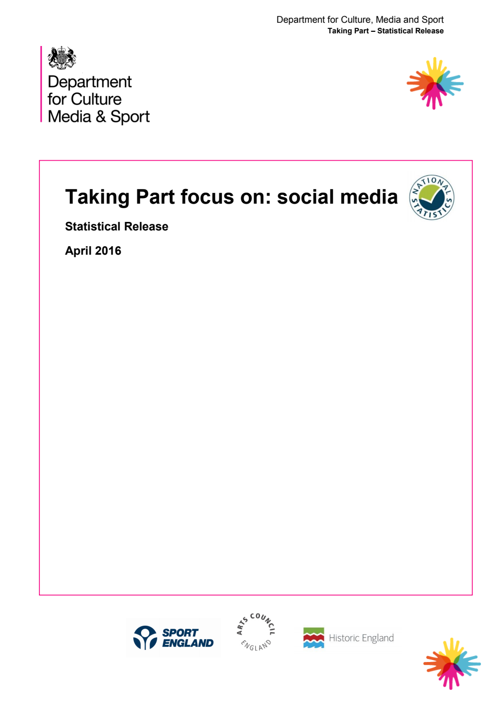 Taking Part focus on: Social Media