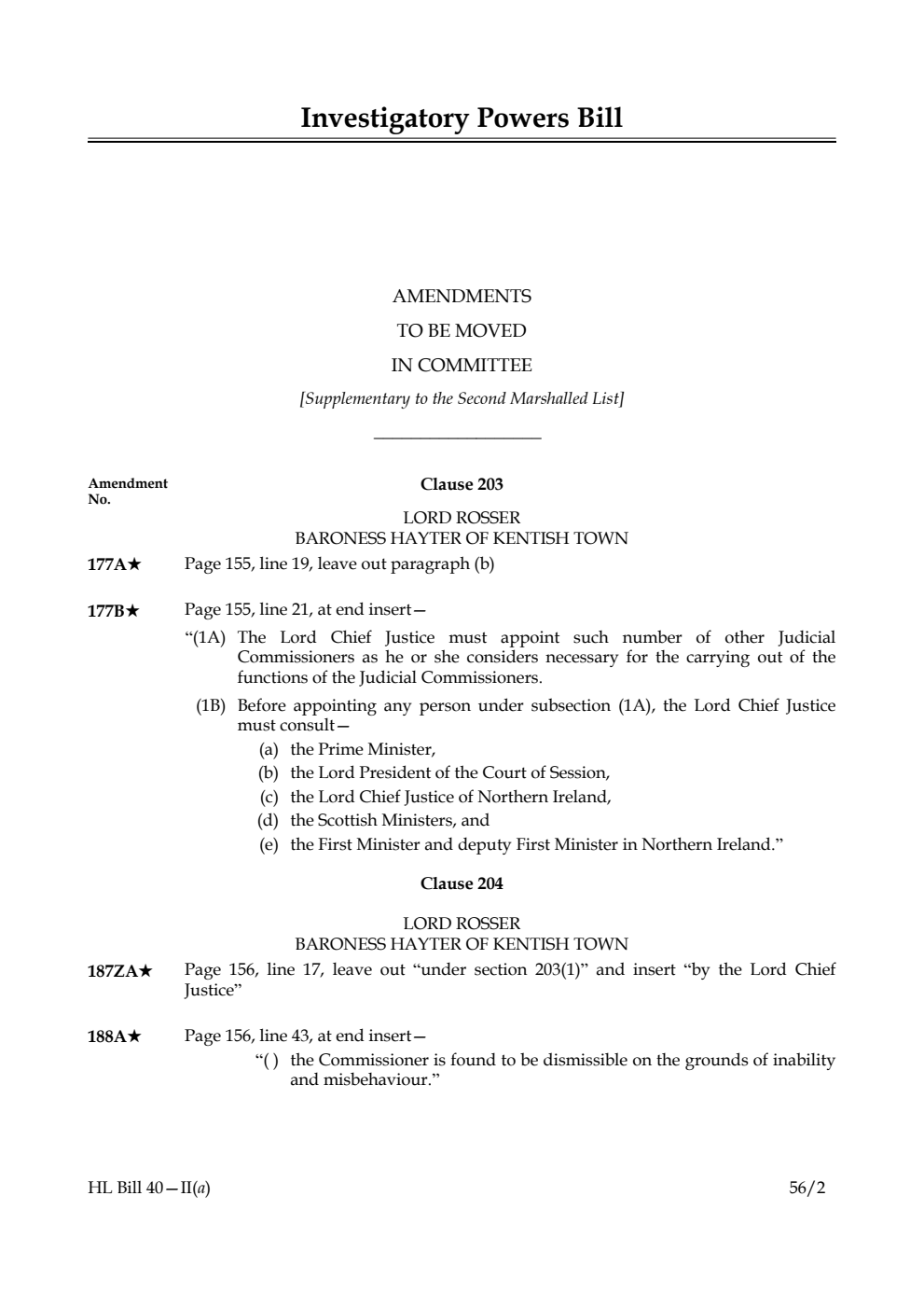 Investigatory Powers Bill Lords Amendments