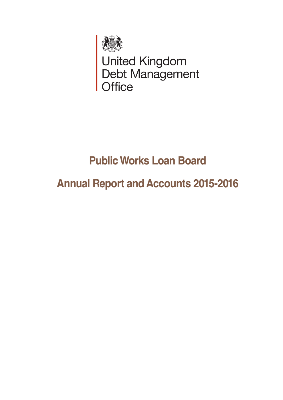 Public Works Loan Board Annual Report and Accounts 2015-2016