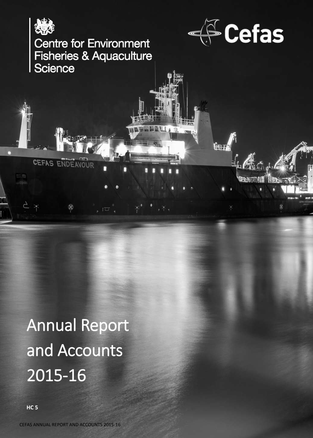 Centre for Environment, Fisheries & Aquaculture Science Annual Report and Accounts 2015-16