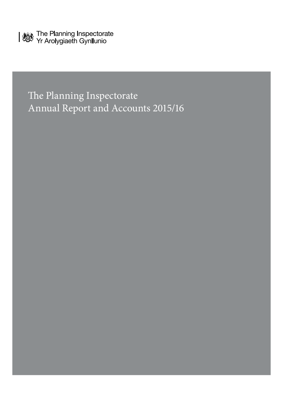 The Planning Inspectorate Annual Report and Accounts 2015-16