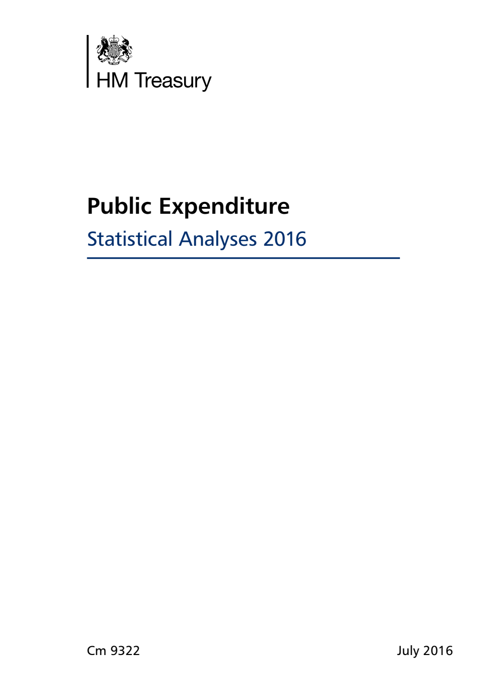 Public Expenditure Statistical Analyses 2016