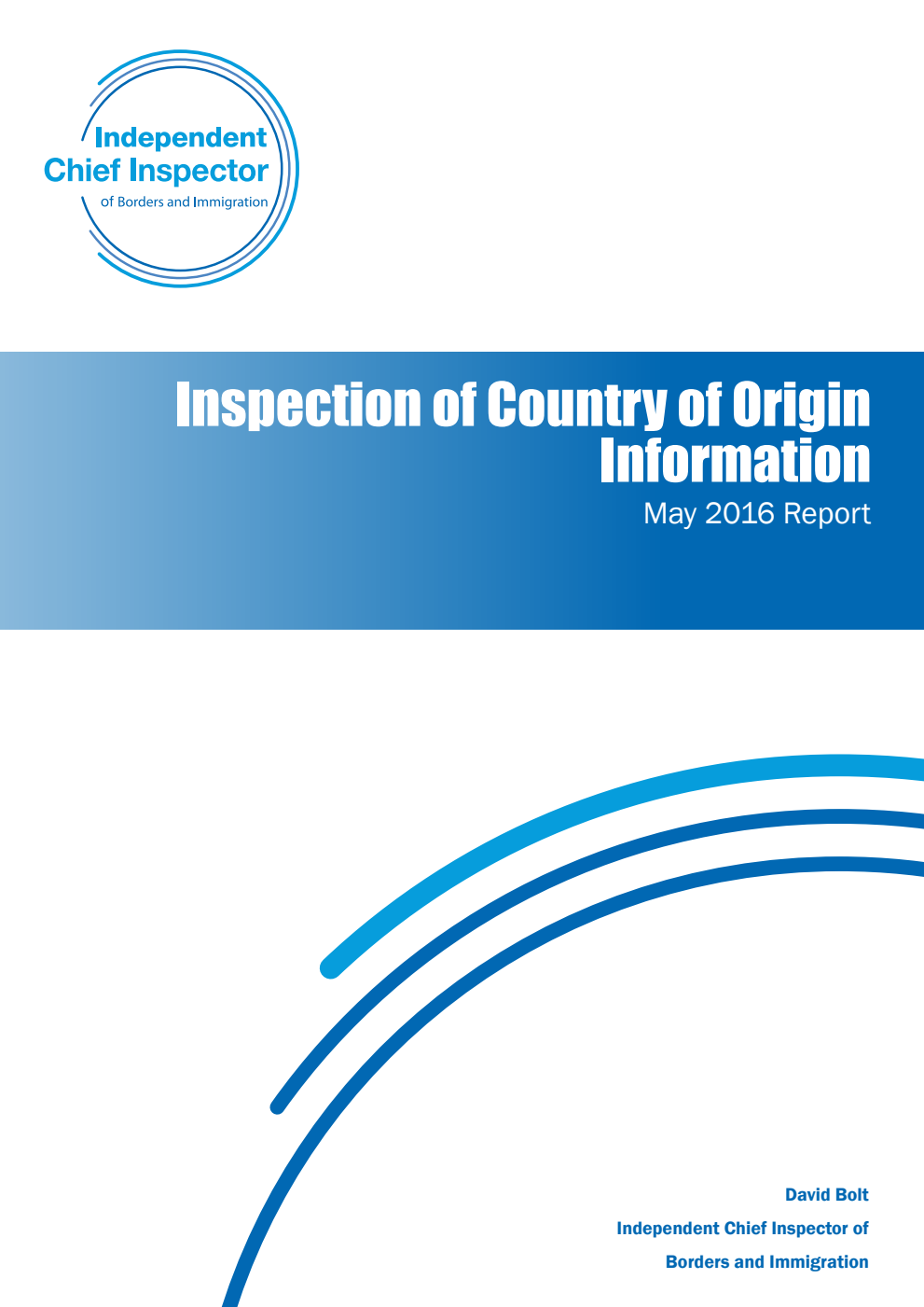 Inspection of Country of Origin Information May 2016 Report