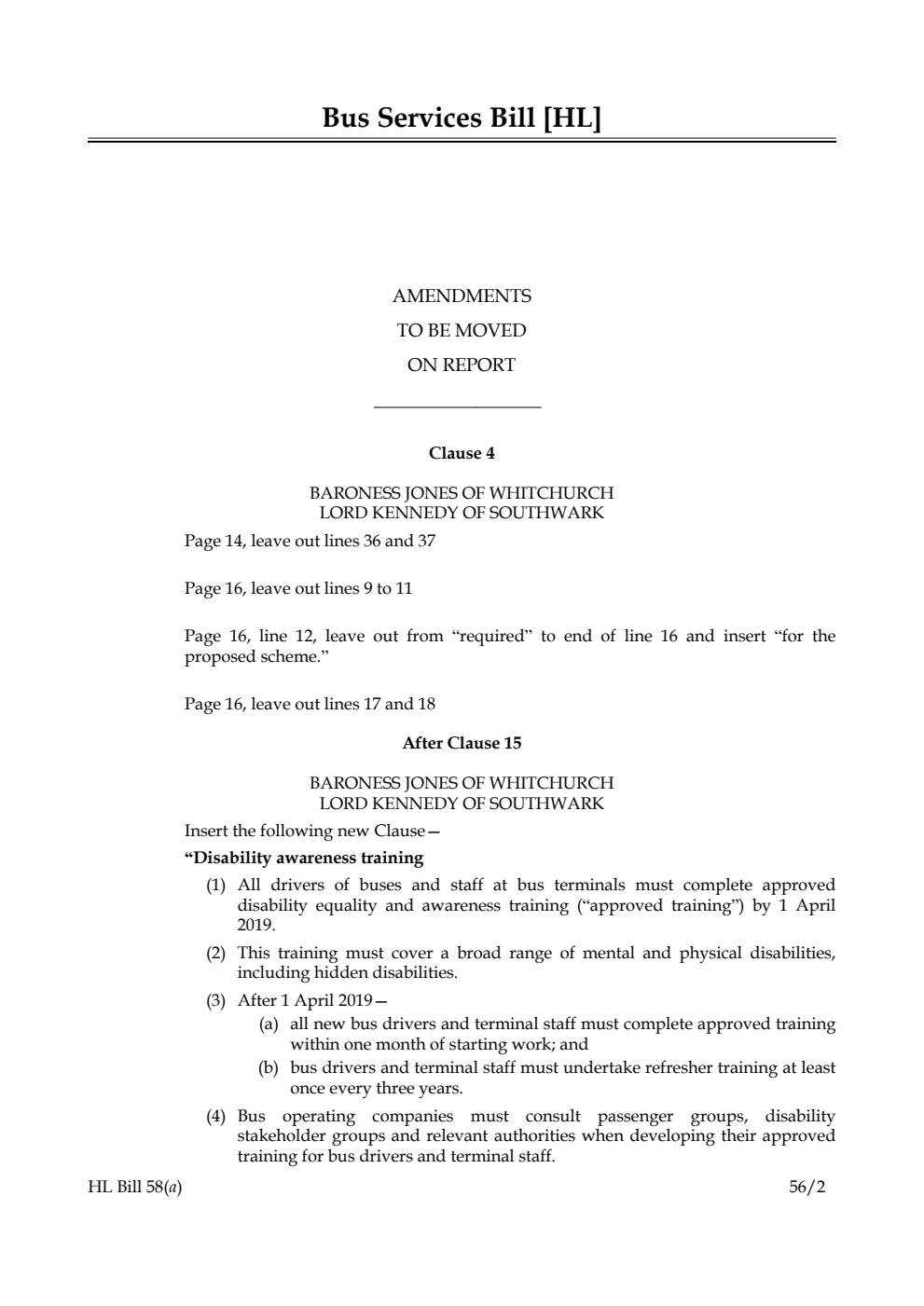Bus Services Bill Lords Amendments