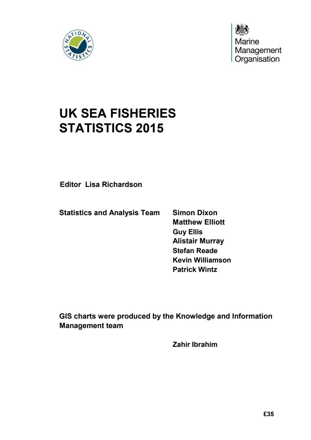 United Kingdom Sea Fisheries Statistics 2015