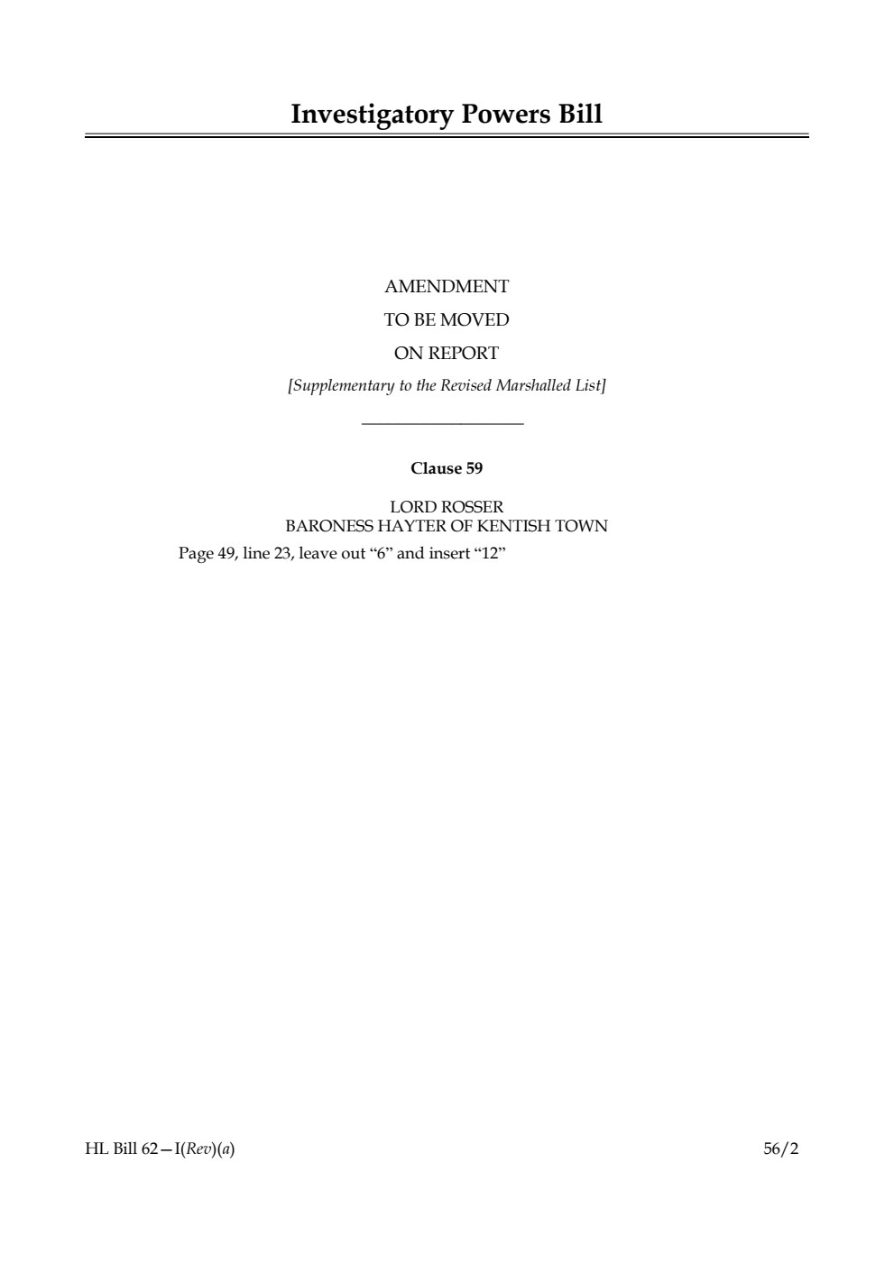 Investigatory Powers Bill Lords Amendments