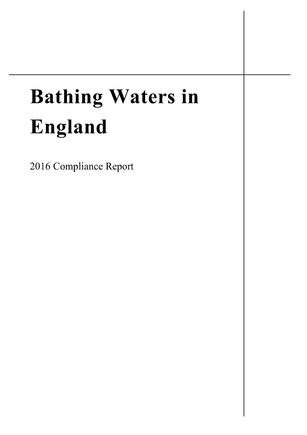Bathing Waters in England 2016 Compliance Report
