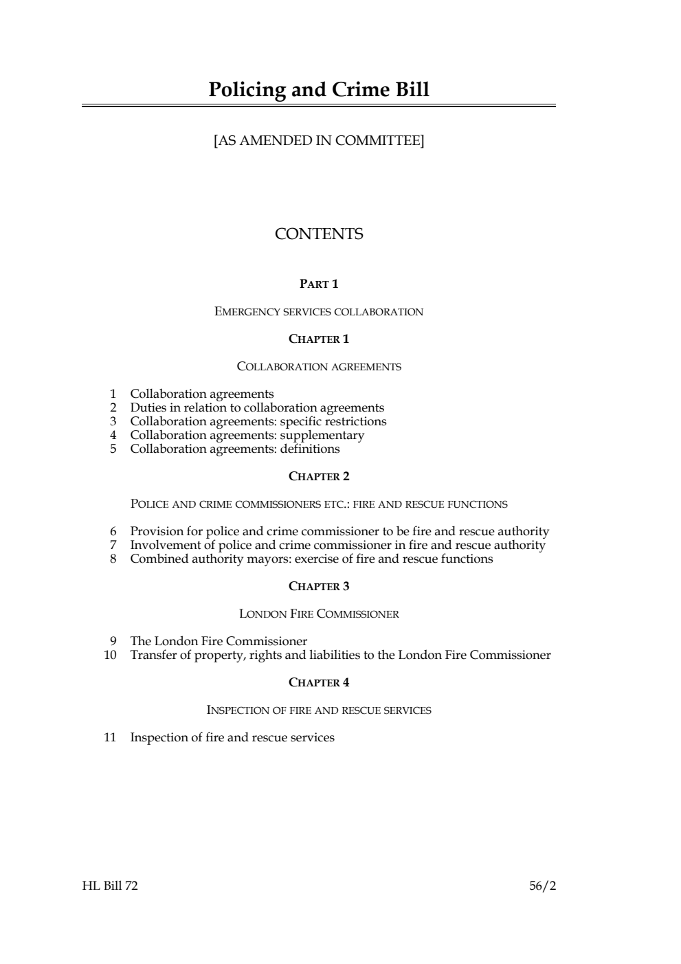 Policing and Crime Bill [as amended in Committee]