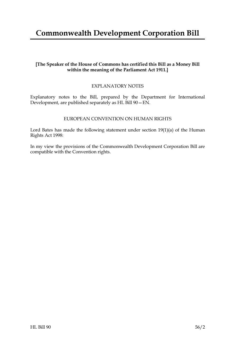 Commonwealth Development Corporation Bill