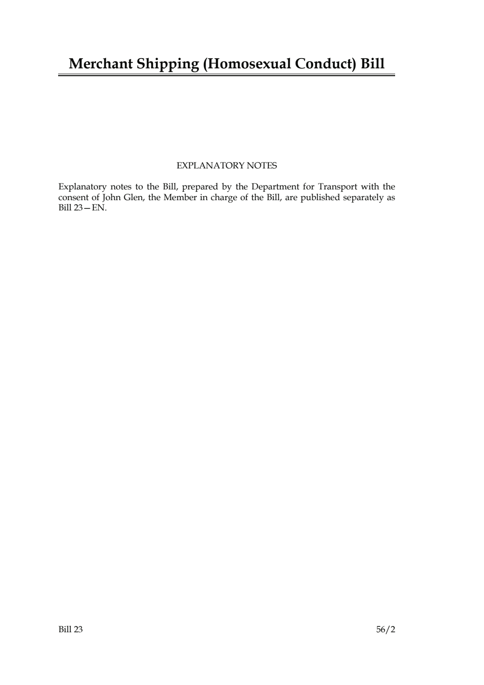 Merchant Shipping (Homosexual Conduct) Bill