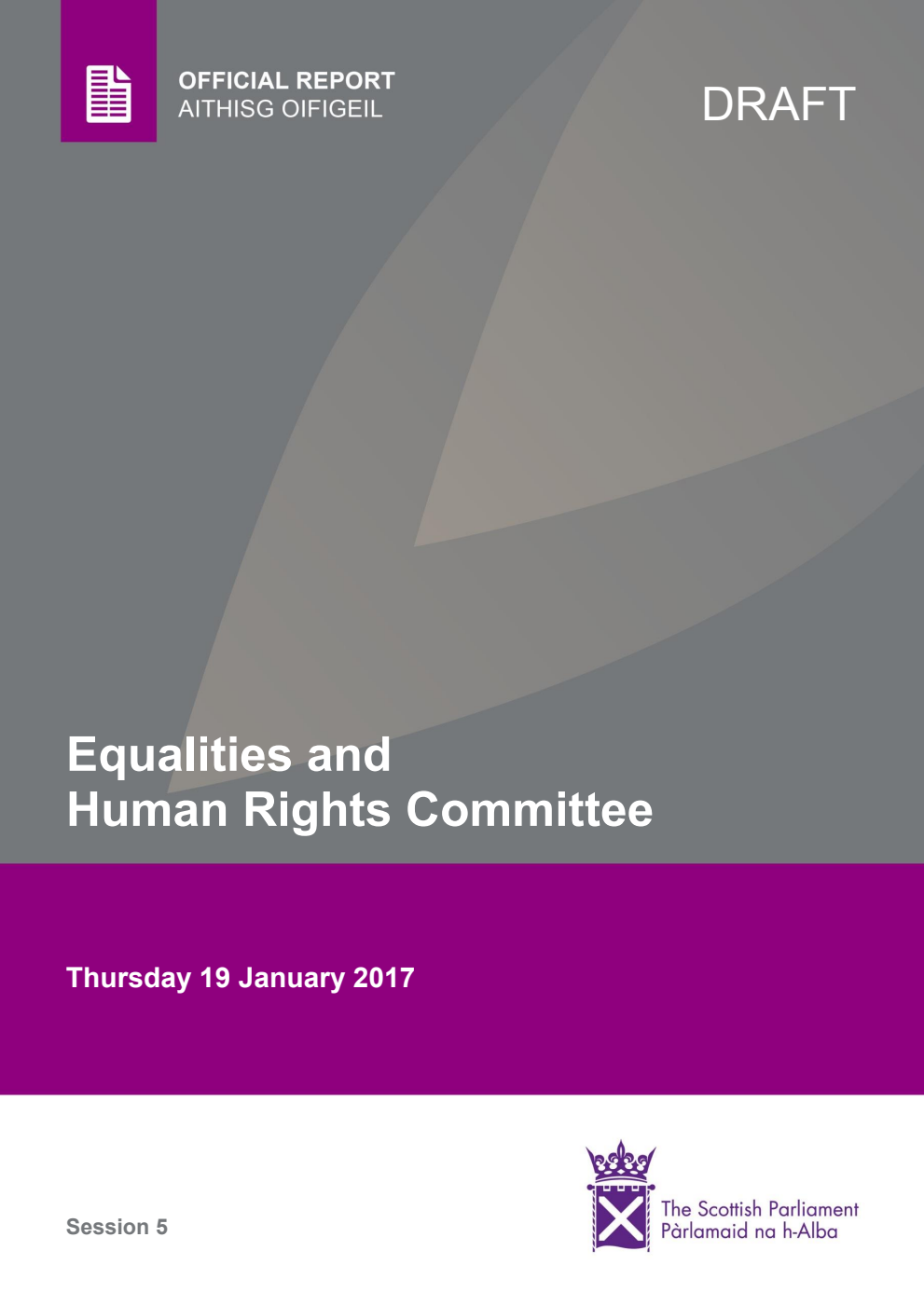 Equalities and Human Rights Committee 2nd Meeting 2017, 19 January 2017 [Draft]