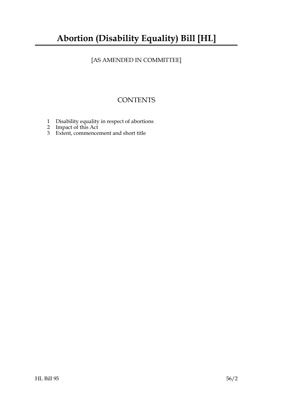 Abortion (Disability Equality) Bill [as amended in Committee]