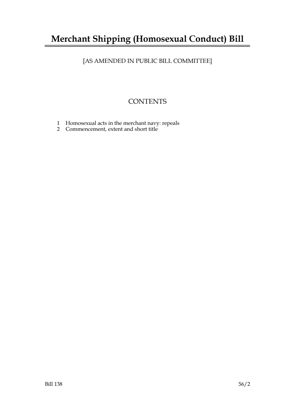 Merchant Shipping (Homosexual Conduct) Bill
