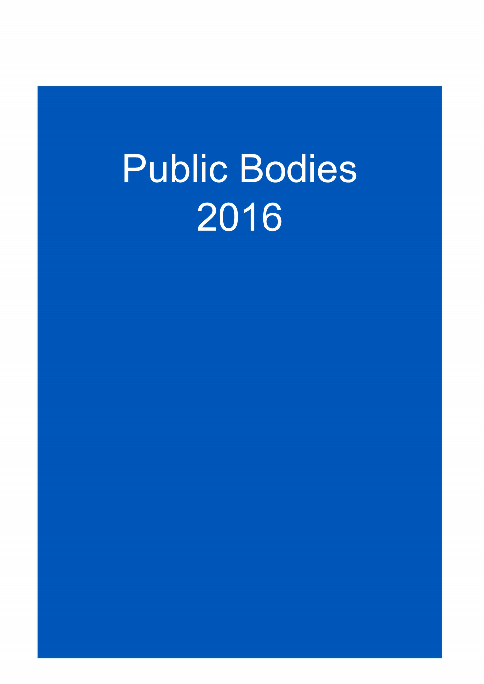 Public Bodies 2016