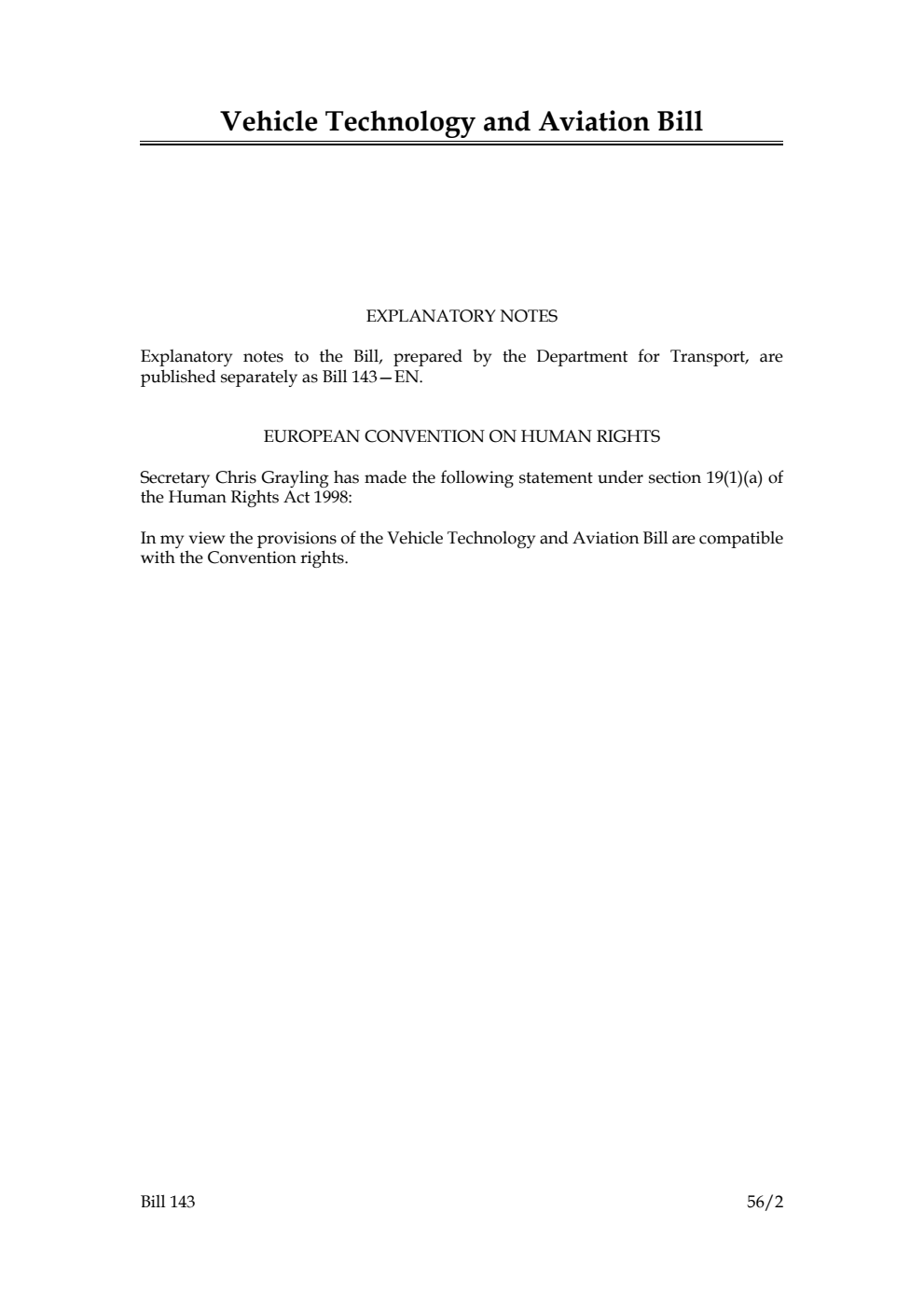 Vehicle Technology and Aviation Bill