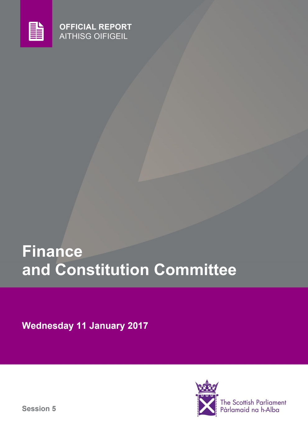 Finance and Constitution Committee 1st Meeting 2017, 11 January 2017 [Final]