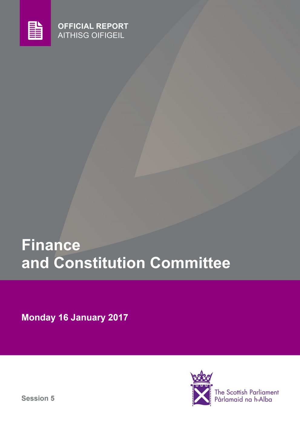 Finance and Constitution Committee 2nd Meeting 2017, 16 January 2017 [Final]