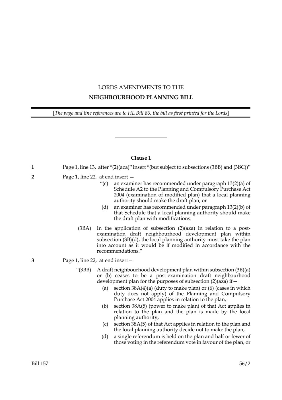 Lords Amendments to the Neighbourhood Planning Bill 
