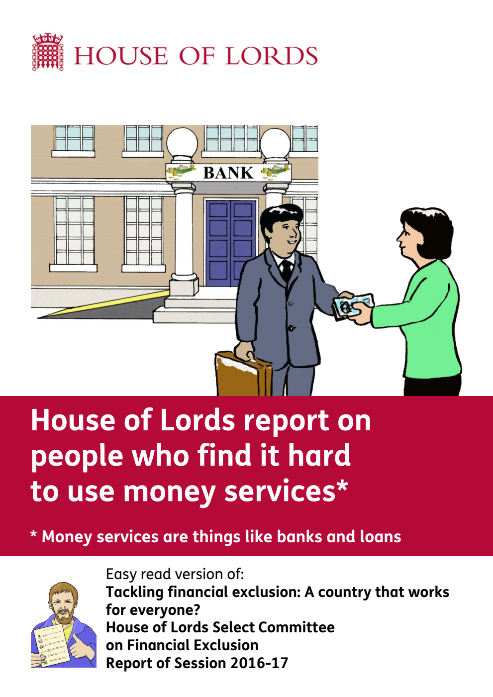 House of Lords report on people who find it hard to use money services