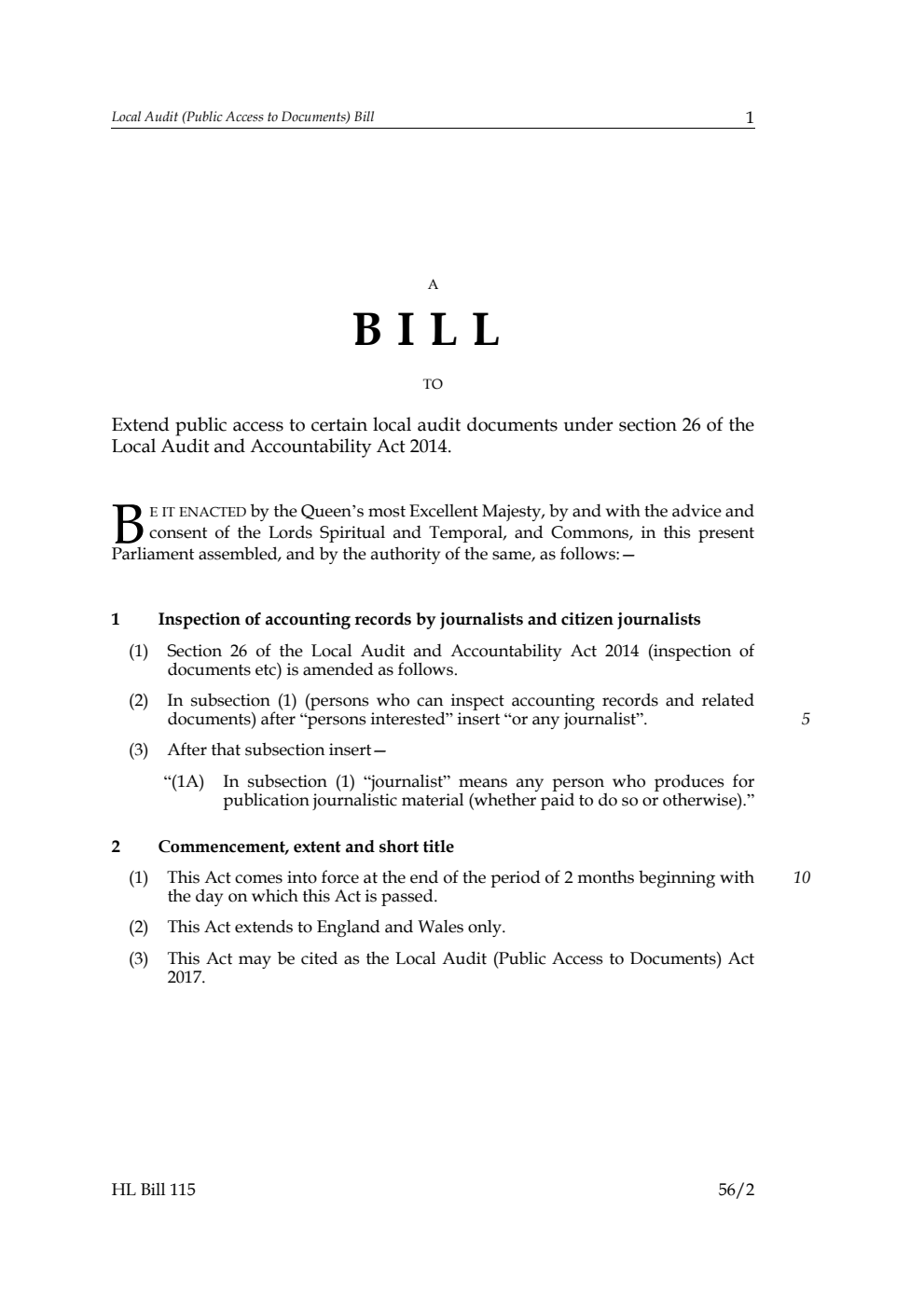 Local Audit (Public Access to Documents) Bill