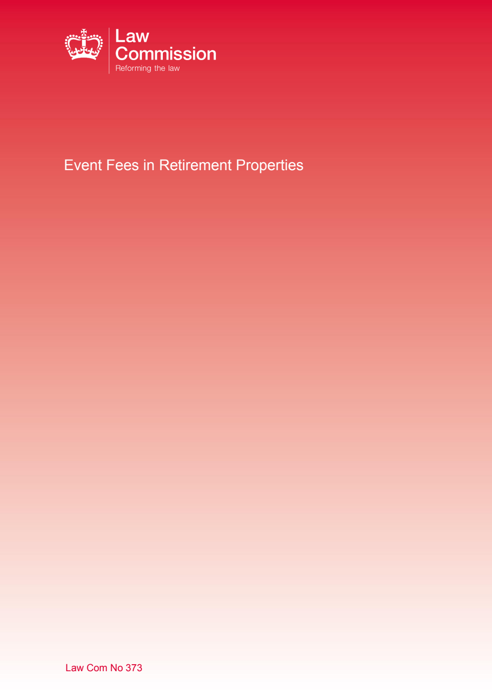 Law Commission No. 373 Event Fees in Retirement Properties