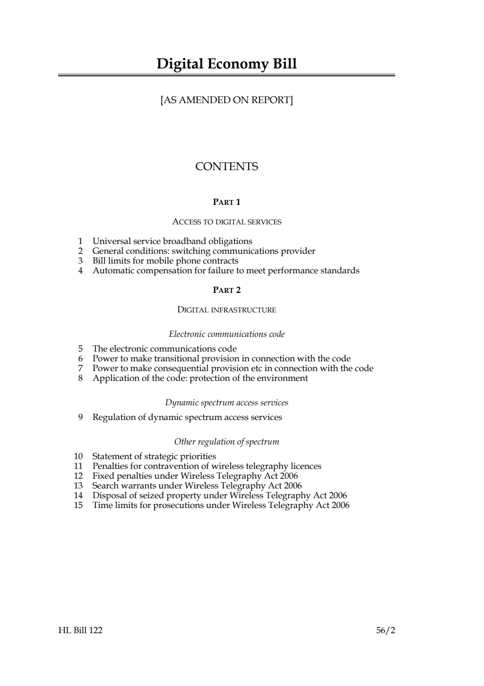 Digital Economy Bill [as amended on Report]