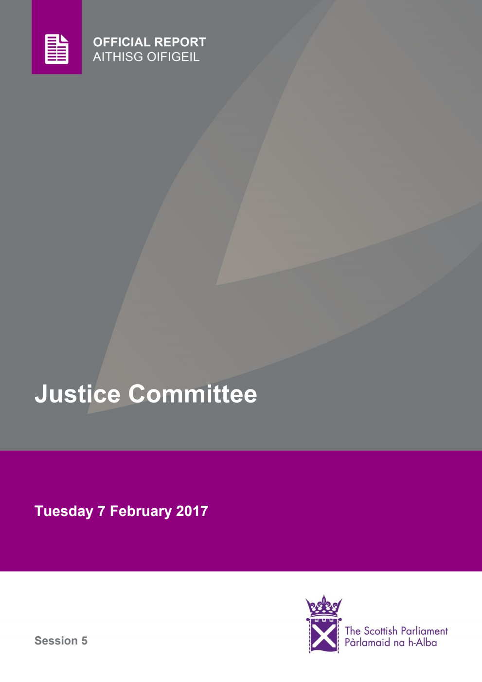 Justice Committee 5th Meeting 2017, 7 February 2017 [Final]