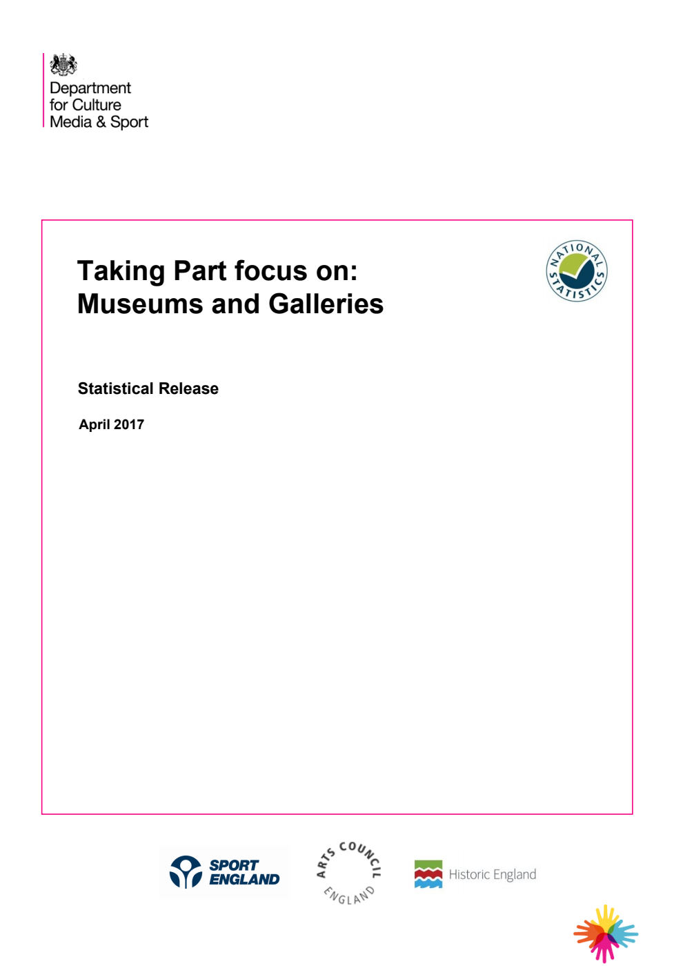 Taking Part focus on: Museums and Galleries. Statistical Release April 2017
